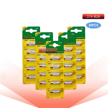

50pcs 12V 27A Alkaine Batteries G27A MN27 MS27 GP27A A27 L828 V27GA ALK27A A27BP K27A VR27 R27A Doorbell alarm remote control