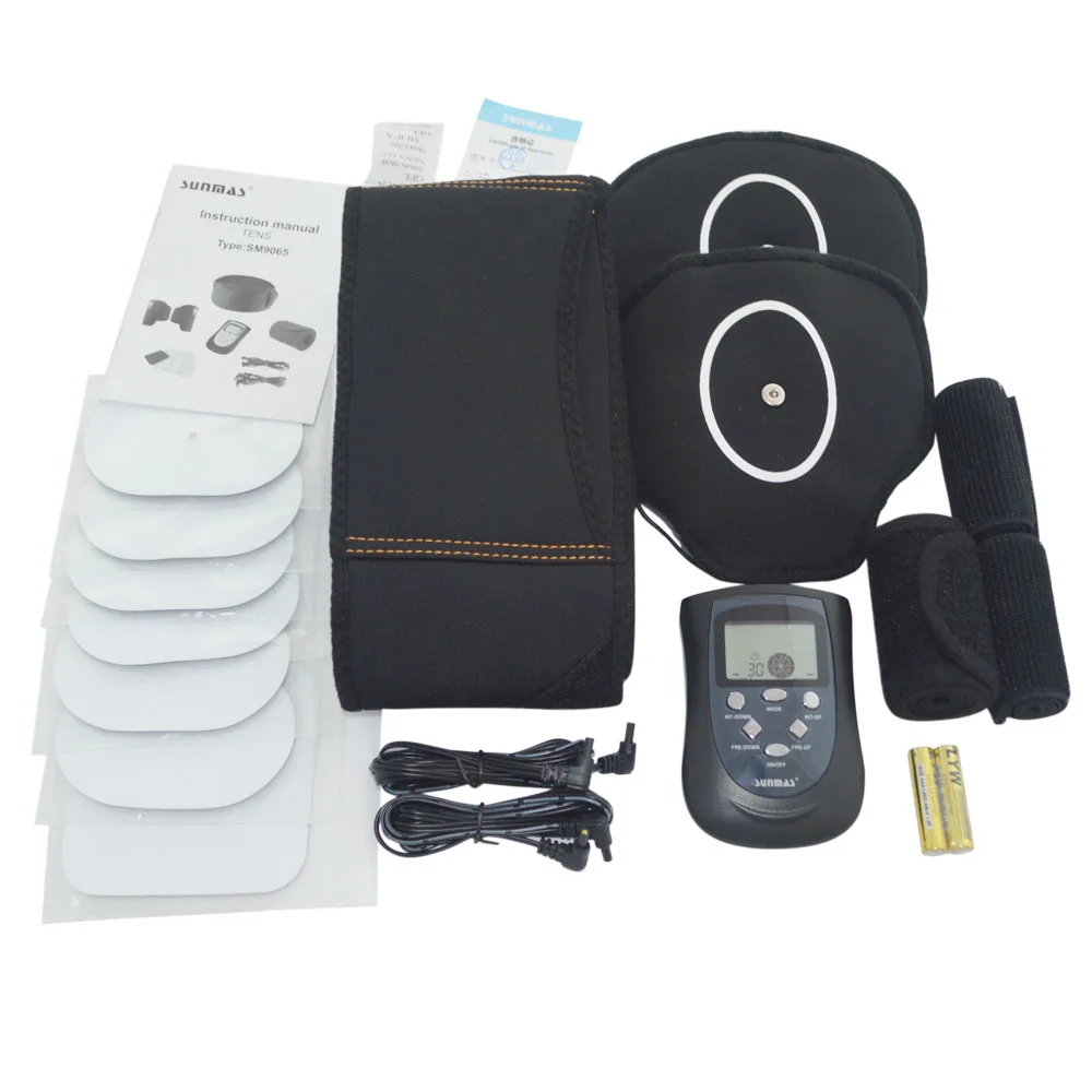 Skup SUNMAS SM9065F Full Body elektroniczna stymulacja mięśni masażer tonizujący z pas do masażu pas wyszczuplający i opaska na ramię czarny