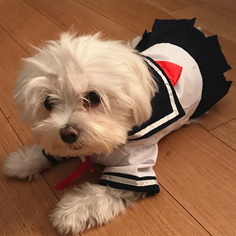 

Cute Dog Clothing for Small Dogs Puppy Clothes Pet Dog Sailor Costume Uniform for Skirts Chihuahua Yorkies Clothes for Dogs 2a30
