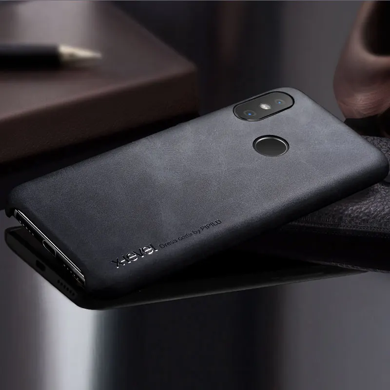 Dark Grey Кожаный чехол для Xiaomi mi A2 Lite, чехол X-Level, ультратонкий деловой чехол для mi A2, чехол для Xiao mi Red mi 6 Pro - Цвет: Dark Grey