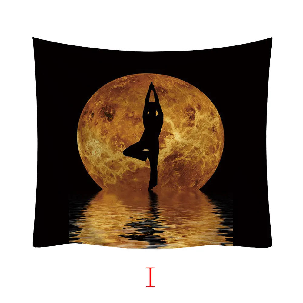 

Moon Print Fashion Tapestry Planet Universe Pattern Style Decorative Tapestry Wall Hanging Yoga Mat Home Decor
