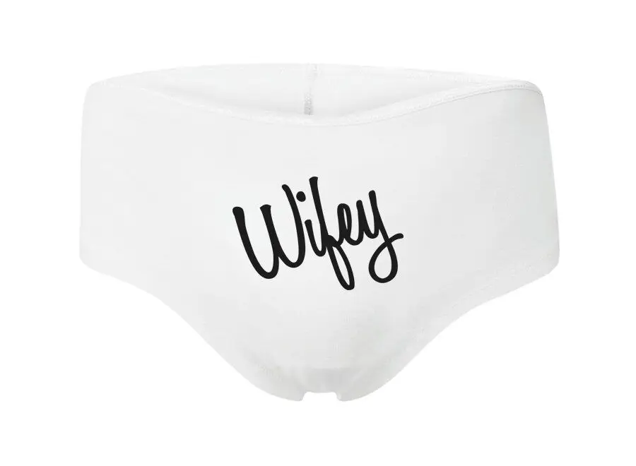 Валентина пара Любовник нижнее белье одежда хлопок трусики Белый Принт Hubby Wifey трусы женские трусы боксеры мужские трусики