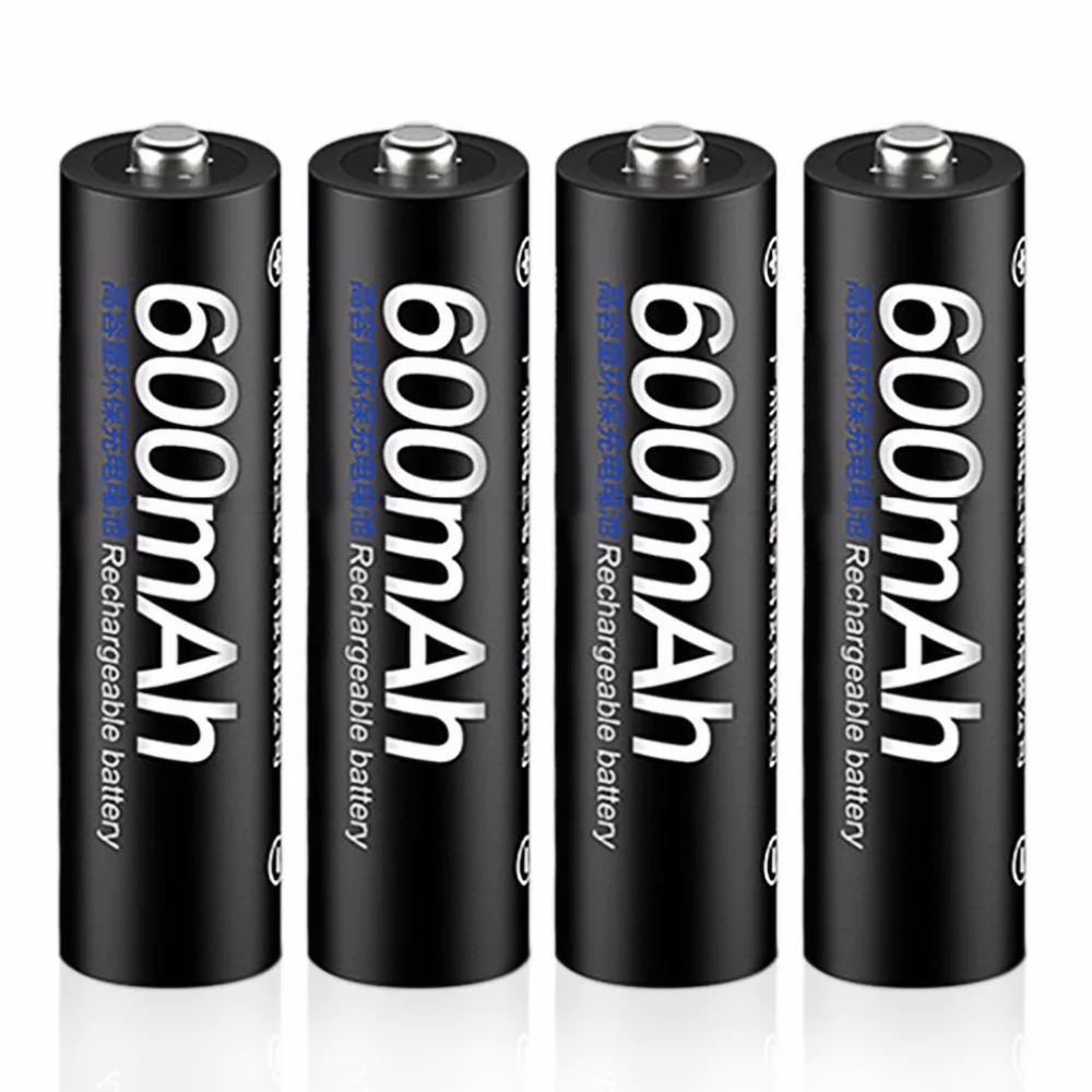 

PALO 4pcs 1.2V 600mAh Battery AAA Rechargeable Ni-MH Batteries with Cryogenic Exhaust Valve for Remote Control Digital Products