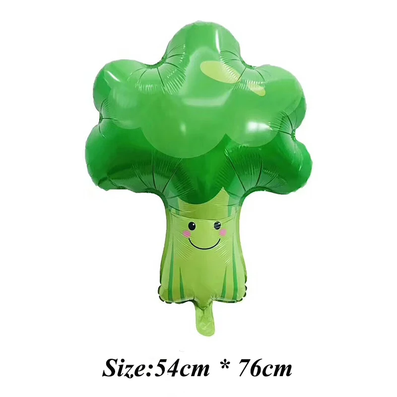 Plantaardige ballonnen Groentevoedsel Heliumfolie ballonnen Hawaiiaanse boerderij Feestdecoraties Tomaat Maïs Broccoli Wortel Luchtballonnen  15