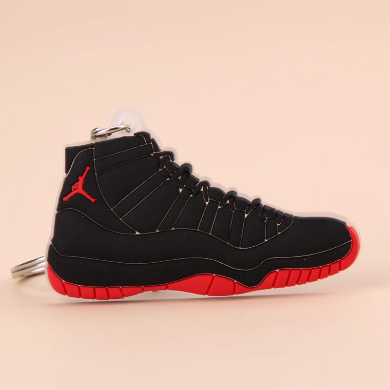 Picture Color4 Мини Jordan 11 брелок обуви Для мужчин Wome/дети c логотипом отличный подарок для баскетбола брелок-кроссовок для ключей ключ держатель porte Clef - Цвет: Picture Color4