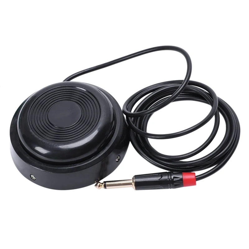 Tattoo Machine Foot Pedal Black Switch Round Tattoo Foot Pedal 360 Stainless Steel Degree Switch Clip Cord