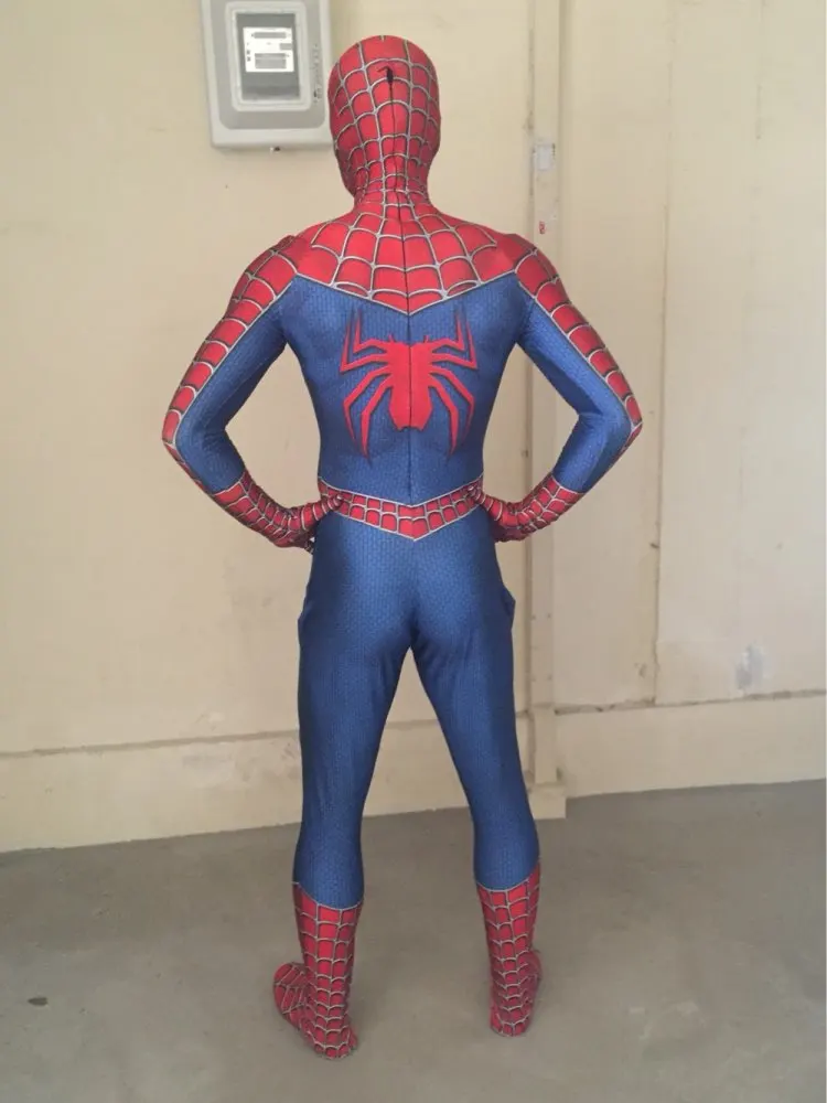 Raimi костюм Человека-паука 3D принт полный корпус костюм для костюмированой Вечеринки На Хэллоуин для взрослых/детей/на заказ включают очки и обувь