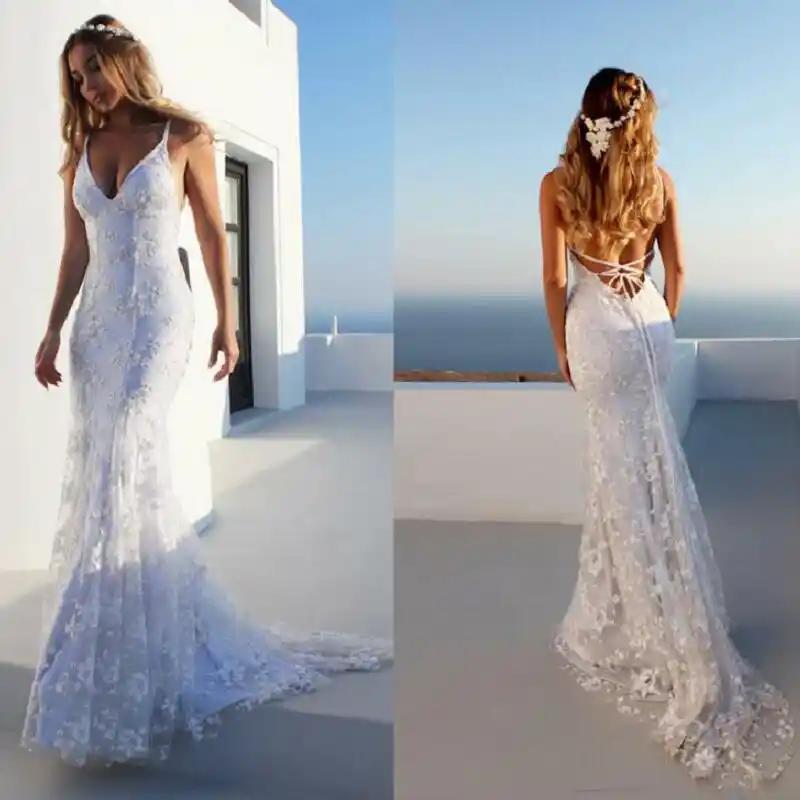 vestido sereia longo branco