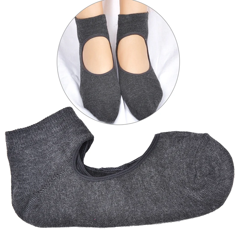 1 пара спортивных носков хорошая гибкость дышащий хлопок Йога носки для танцев Фитнес Спортивная одежда аксессуары - Цвет: Черный