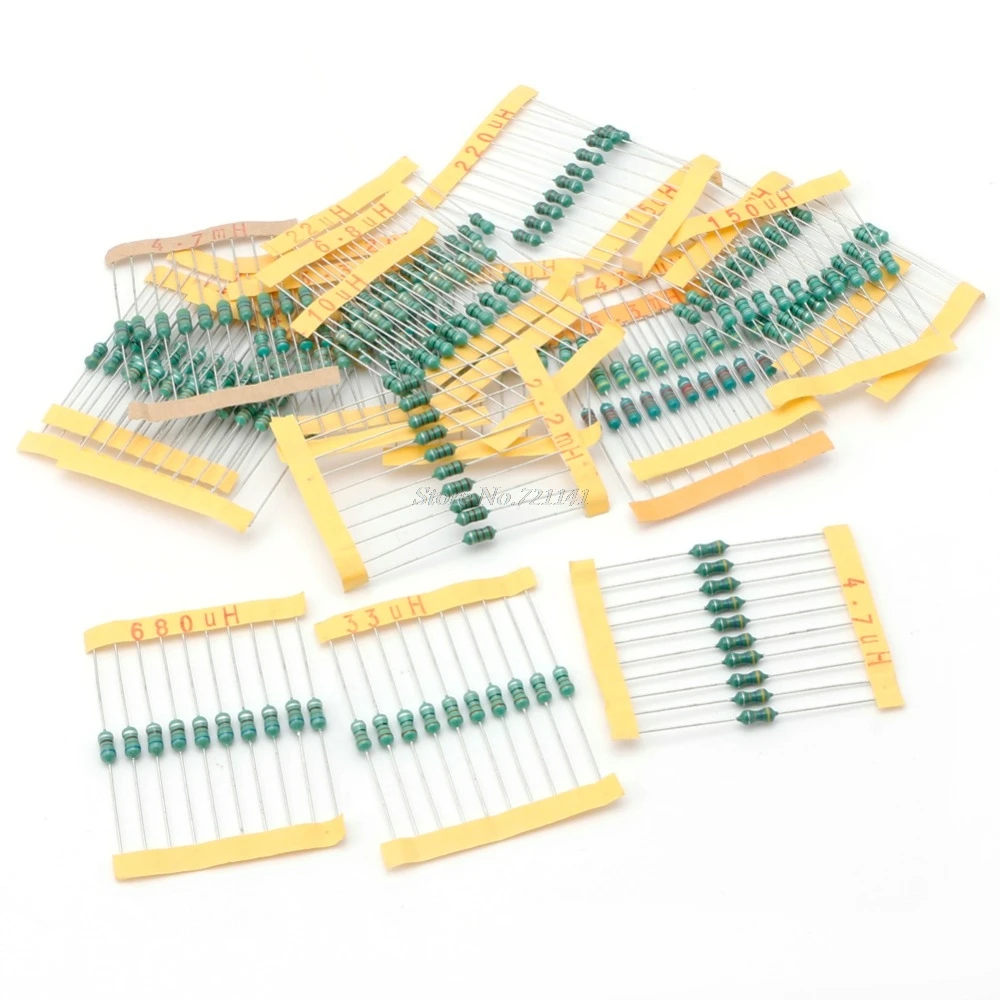 

200PCS 0.5W 20 Value Assorted Color Wheel Inductor Kit 10% Tolerance Set