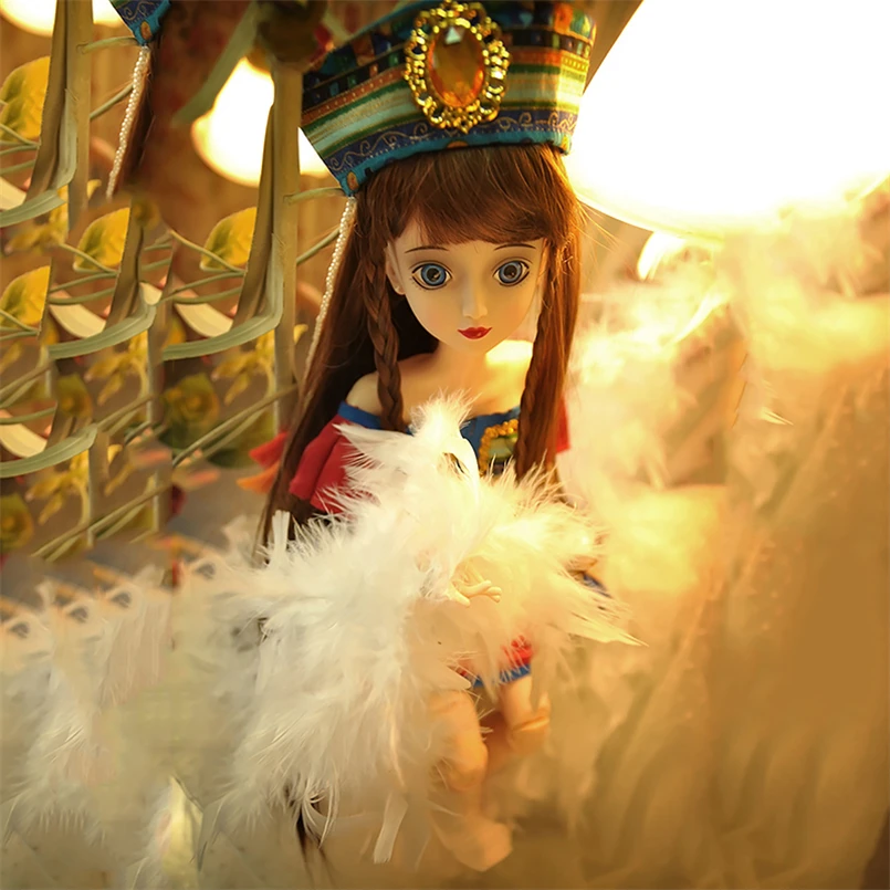

60CM BJD Dolls Toys Outfit Elegant Dress Wigs Shose Hat Resin Large SD Doll Toy Cosplay For Children Girl Makeup Princess Gifts