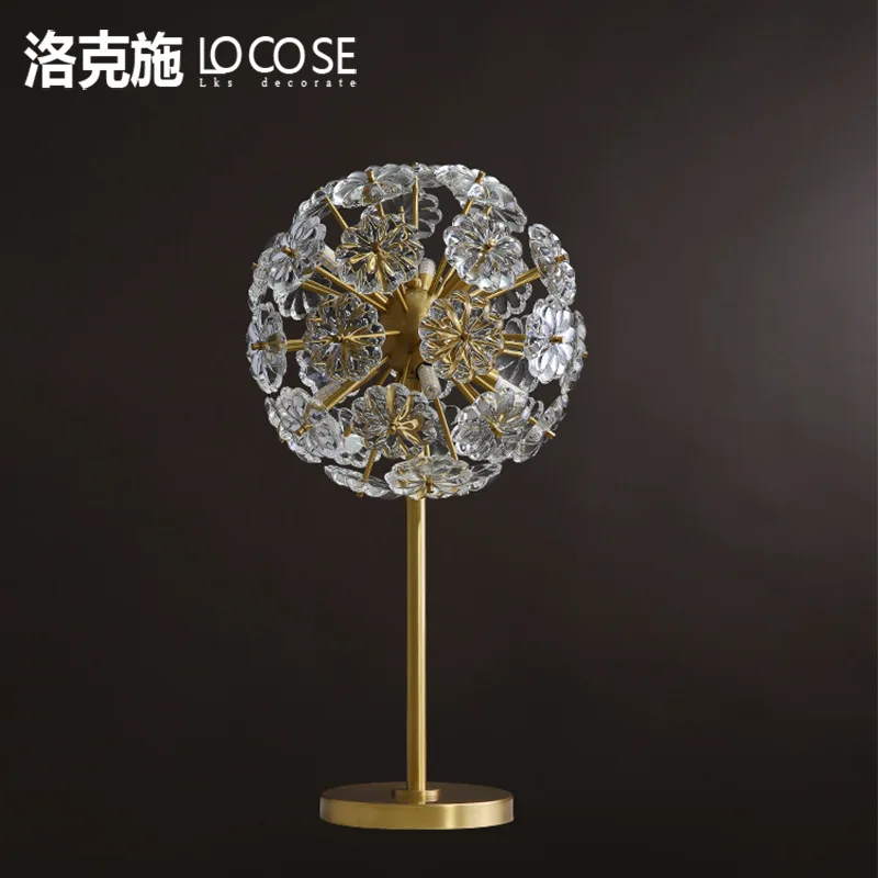 

Modern Luxury Creative Simple Table Lamps Crystal Lampshade Full Copper Table Lamps Noble High-grade Table Lamps for People Room