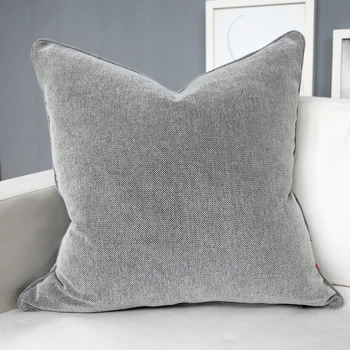 

Nordic Style Piping Design Cushion Cover Black White Sofa Chair Pillow Case Thickened 78% Cotton Without Stuffing Home Decor