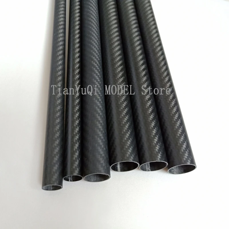 1PCS length 500 mm carbon fiber tube high composite hardness material 3K Twill matte for plant protection aircraft