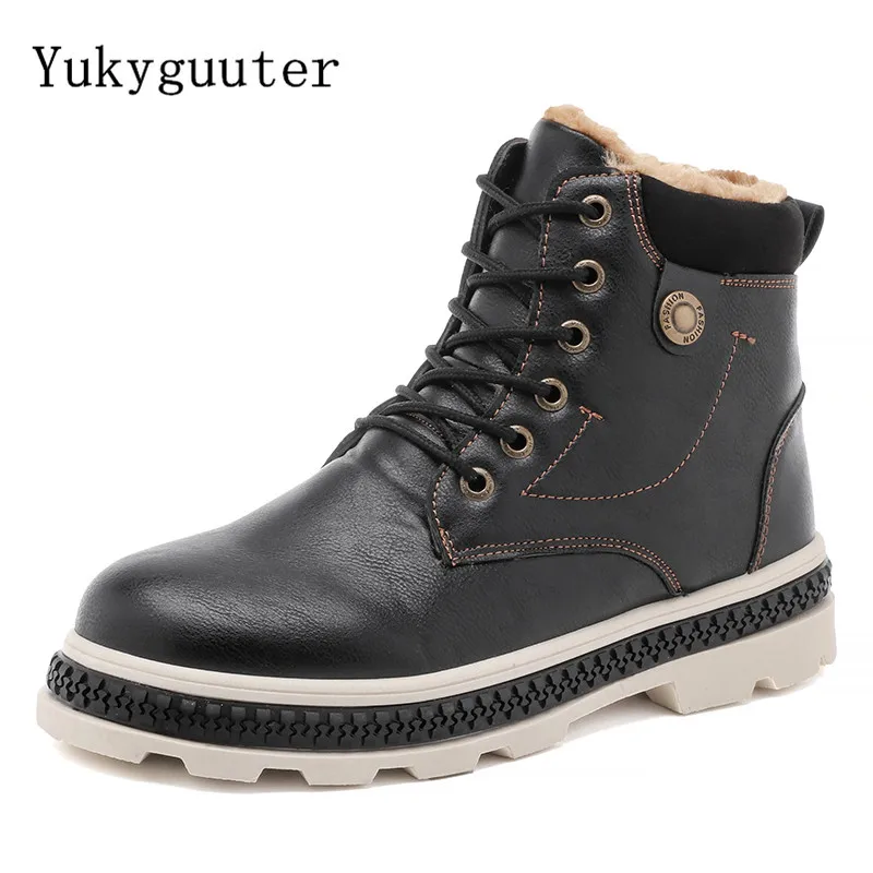 Men Skateboarding Shoes Snow Boots Winter Ankle Sport 2018 Warm Thermal