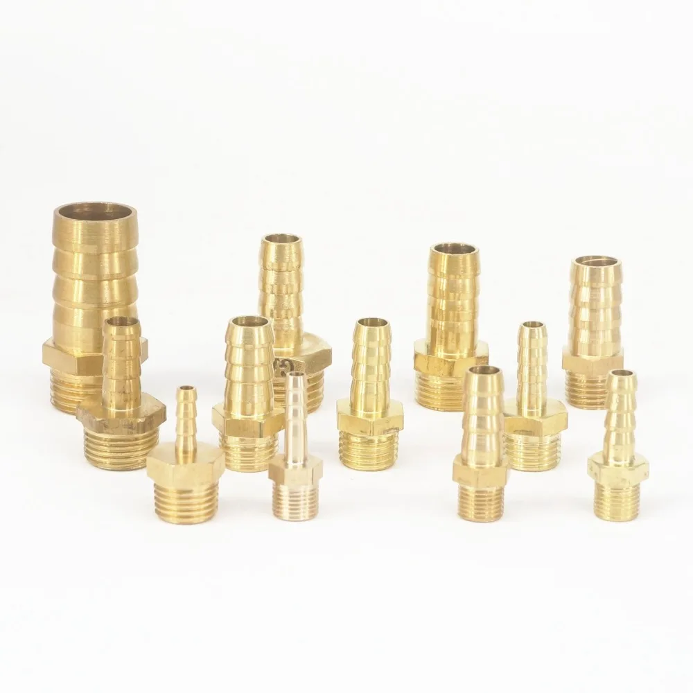 Лот 5 шланг Колючая I/D 4 мм 6 8 10 12 14 16 19 x 1/8 &quot1/2&quot 3/8 BSPP латунный сварочный аппарат