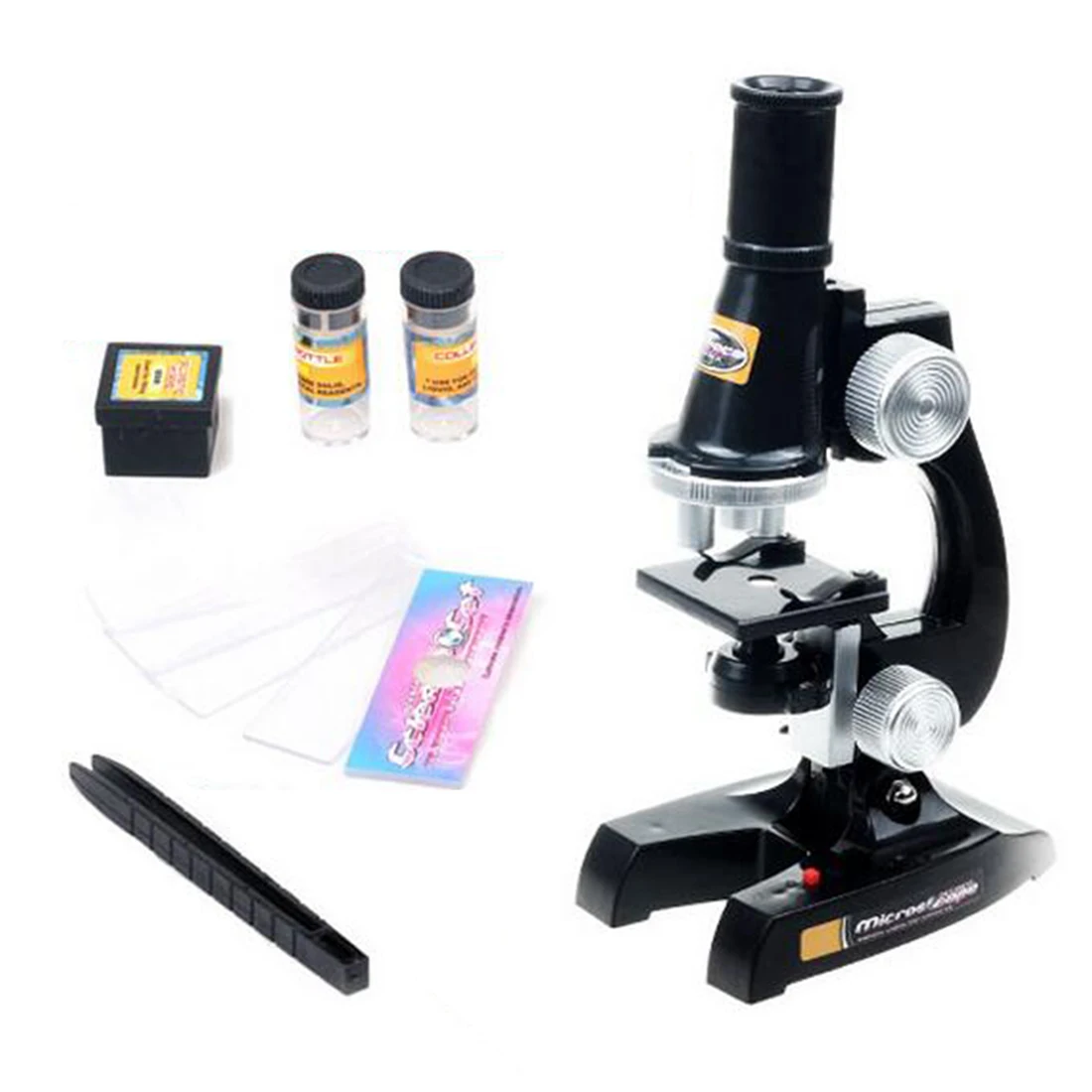 

1pc 100X-450X Home School Educational Toy Gift Biological Microscope For Kids Microscope Kit Lab LED Beneficial microscopes