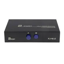 Профессиональный видео переключатель сплиттер 2 порта VGA видео переключатель 130 МГц 1 до 2 монитор переключатель VGA Видео сплиттер конвертер адаптер коробка