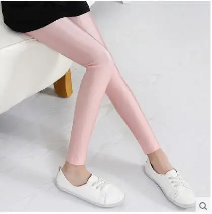 Леггинсы для девочек-подростков Весенняя детская одежда для детей штаны для девочек детские леггинсы брюки для малышей 8, 10, 12, 14 лет - Цвет: Розовый