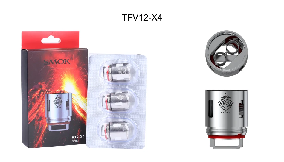 3 шт./лот SMOK TFV12 катушки с двойной катушкой/Палуба V12-T8 V12-T12 V12-X4 V12-Q4 тройной катушки двухслойные подходит для SMOK TFV12 Tank Atomizer