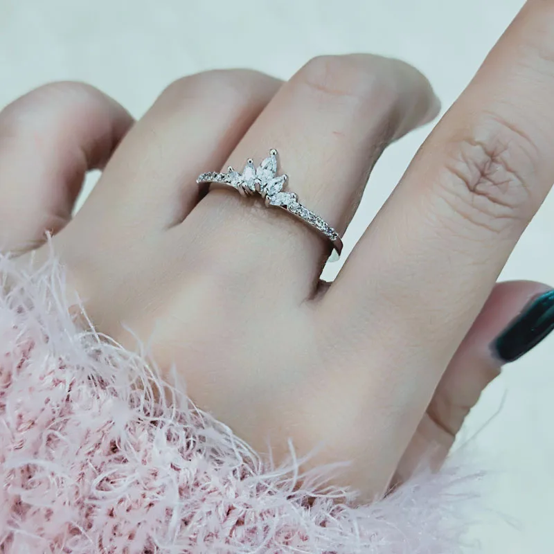 SINLEERY кольца в романтическом стиле принцессы с хрустальной короной ...