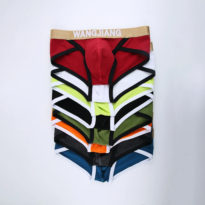 AIIOU Mens Bikini Cotton Briefs Underwear Gay Sexy Quality Solid Color