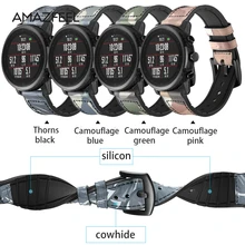 22mm Leather Strap for Xiaomi Huami Amazfit PACE Stratos Smart Watch Bracelet for Xiaomi Amazfit Band