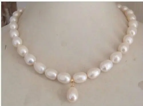 

fast elegant 12-13mm Australian south sea white pearl necklace 17inch