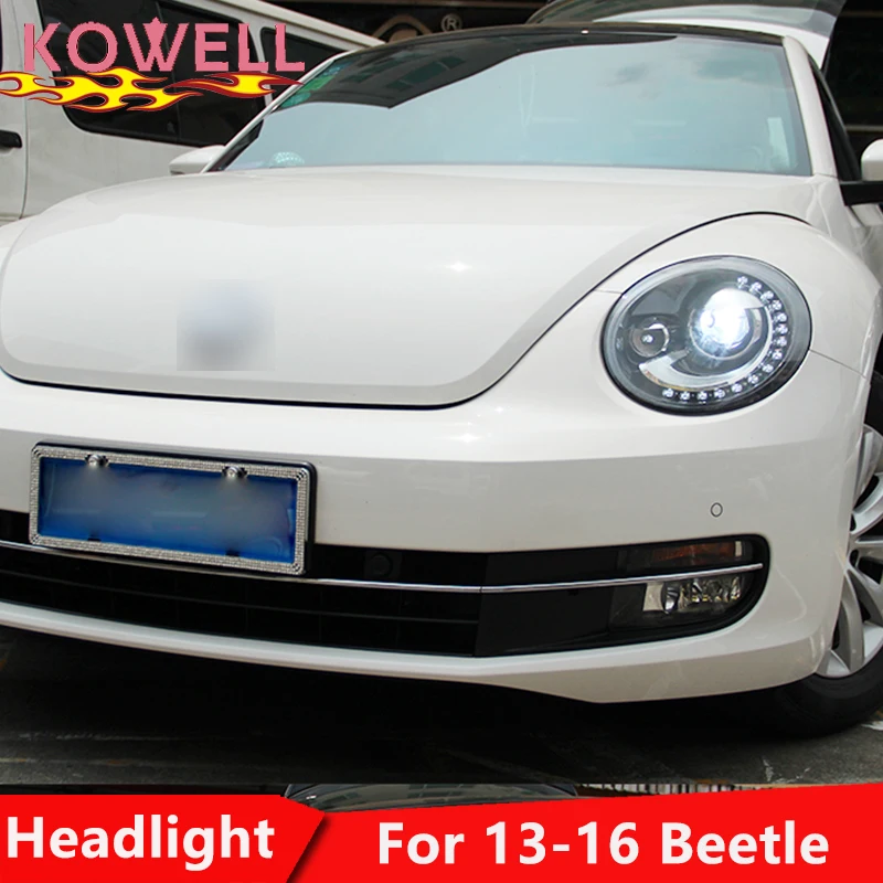 

KOWELL Car Styling for VW 2013-2015 LED Headlight for Beetle Head Lamp LED Daytime Running Light LED DRL Bi-Xenon HID