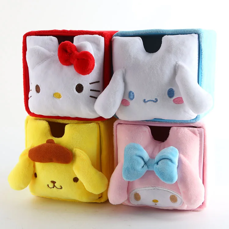  Cartoon Japan Hello Kitty My Melody Cinnamoroll Dog Pudding Dog Cosmetic Bags Accessories Box Stora