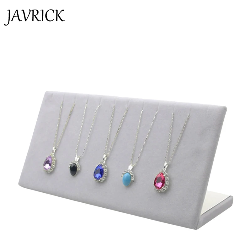 

JAVRICK 2017 Jewelry Display Velvet Hanging Necklace Chain Bracelet Display L Stand Board Jewelry Holder Rack