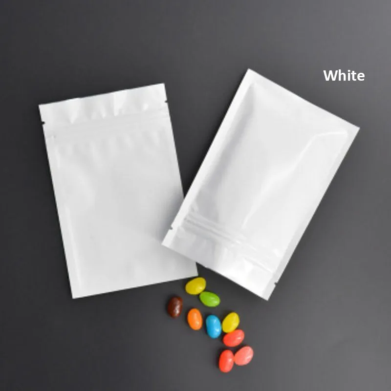 100 Pcs Colorful Aluminum Foil Bag Self Seal Zipper Ziplock Packing Food Bag, Pink Blue Green Retail Resealable Packaging Pouch 100 Pcs Colorful Aluminum Foil Bag Self Seal Zipper Ziplock Packing Food Bag, Pink Blue Green Retail Resealable Packaging Pouch