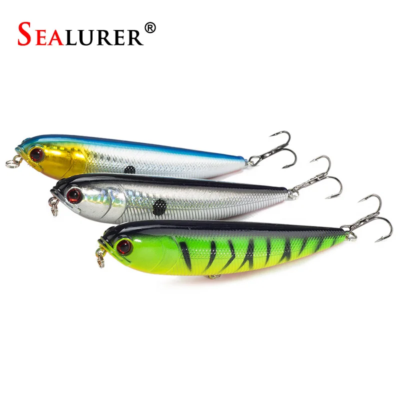 SEALURER рыболовные приманки Topwater 11 см 21 5 г 4 # крючки рыболовный воблер плавающая