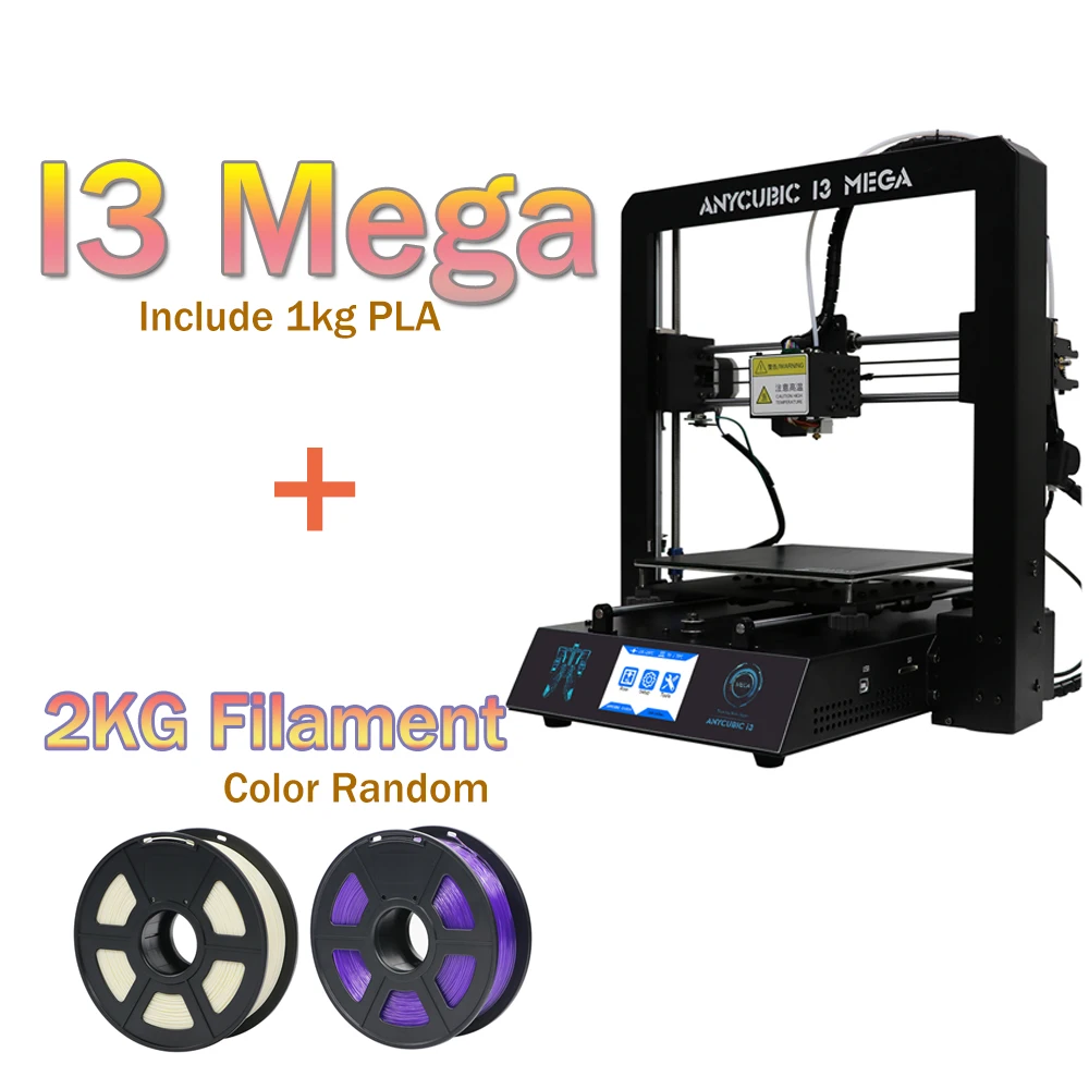 

ANYCUBIC 3D Printer Kit I3 Mega With 1Kg PLA Filament Color Touch Screen Newest Printing DIY Set Impresora 3d Drucker 3d Printer