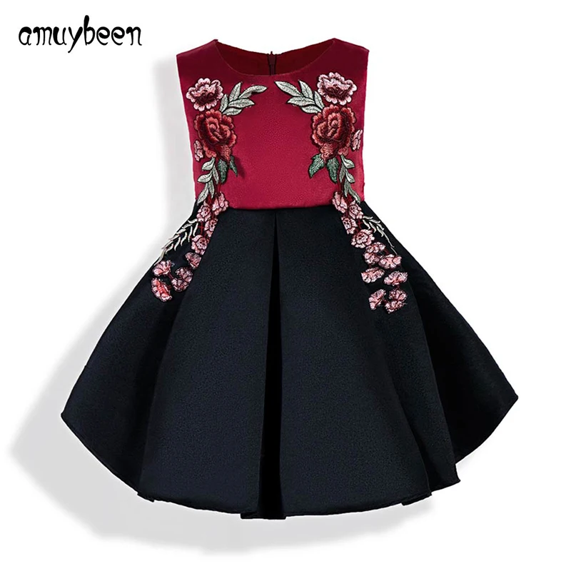 

2017 New Summer Kids Dresses for Girls High Quality Brand Christmas Costumes Princess Party Flower Children Clothes 3 4 6 7 Year