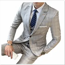 TANG Новое свадебное платье деловой повседневный мужской блейзер приталенный деловой Повседневный Тибетский синий клетчатый четырехсезонное платье