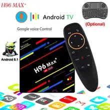 H96 Max+ TV Box Android 8.1 4 k Ultra HD Media Player 4 gb RAM 32 gb ROM H.265 WiFi 2.4G voice control Media Player pk h96 pro