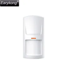 Free shipping wireless GSM alarm system 433 MHZ White infrared detector alarm for Home Burglar Security