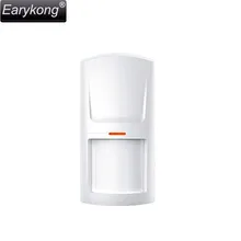 Free shipping wireless GSM alarm system 433 MHZ White infrared detector alarm for Home Burglar Security alarm system