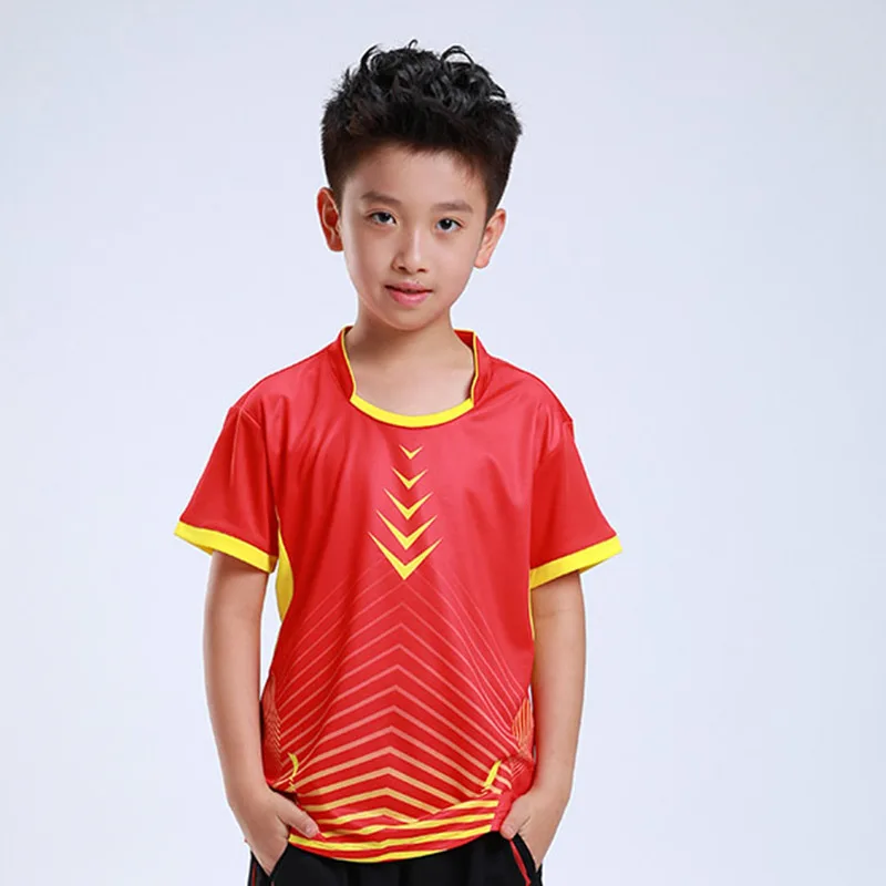 Новая детская рубашка для бадминтона для мальчиков детская футболка для бадминтона Спортивная теннисная футболка для девочек теннисная футболка AF003 - Цвет: Child 1 shirt