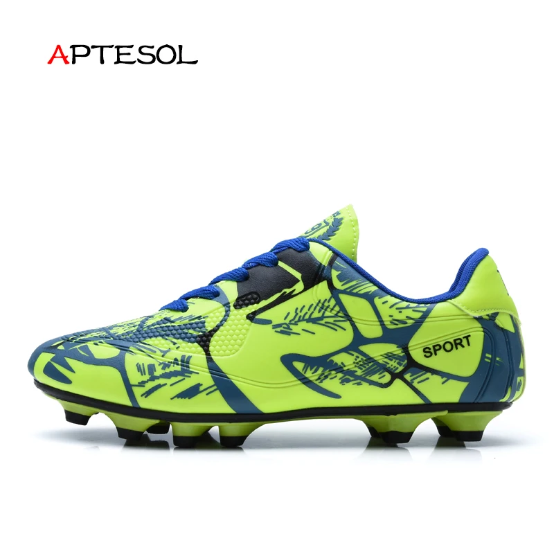 

APTESOL Brand New Men's Outdoor Cleats Rubber Sole Soccer Shoes Men Boys Kids FG Soccer Boots Children Training Football Boots