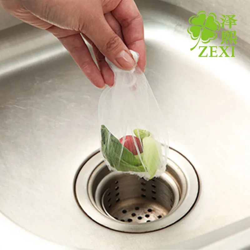

Creative Kitchen Drains Sink Strainers Bathroom Cleaning Tool 100 Pack Kitchen sink portable leak net filter garbage bag