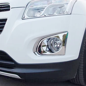 

For Chevrolet TRAX 2014 2015 2016 car body head front fog light lamp frame stick styling ABS Chrome cover trim moulding 2pcs