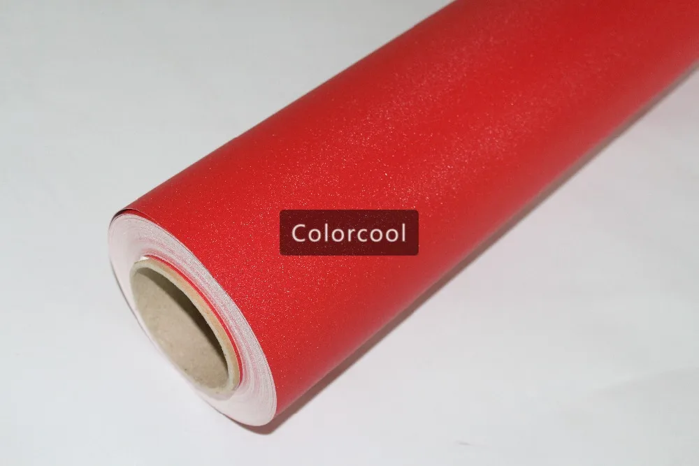 Red Glitter Vinyl Car Wrap Film Brilliant Sandy sparkle diamond car