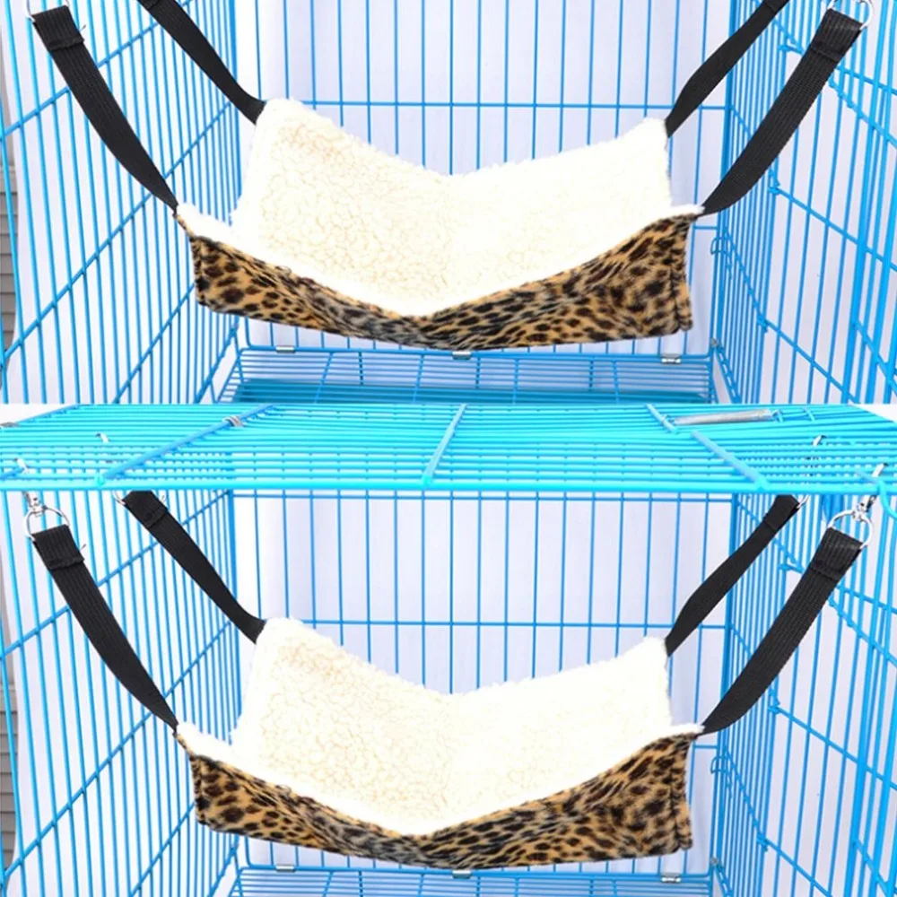 Hoopet 1Pcs Cat Dog Hammock Hanging Bed Leopard Print Small Cats Animal Mats Cage Playing Pet Toy | Дом и сад