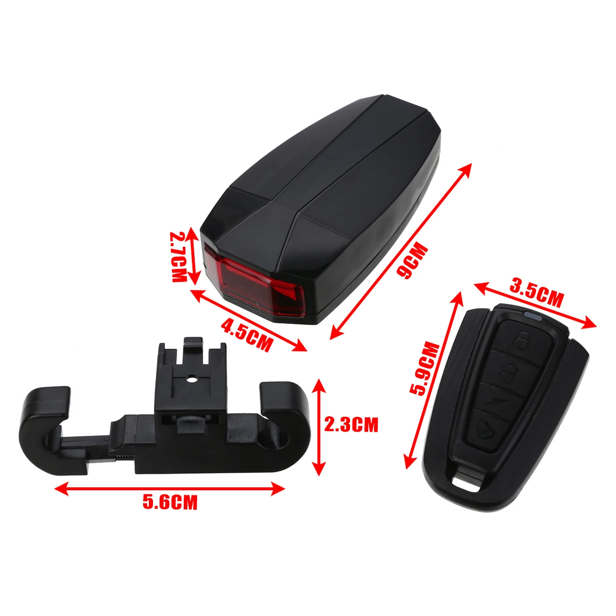 1Pc Bike Wireless Alarm Lock Anti-theft Cycling Bicycle Security Remote Control Vibration Alarm Waterproof Bicycle Accessories