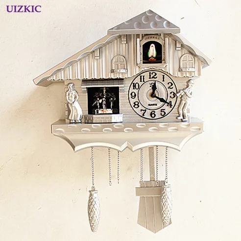 Mode wandklok venster de herauten swing zakhorloge moderne korte koekoeksklok Mode wandklok venster de herauten swing zakhorloge moderne korte koekoeksklok