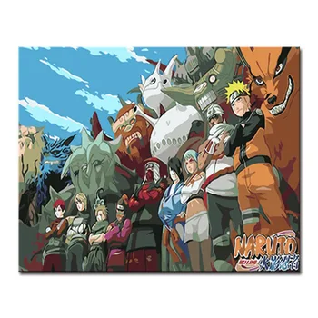 

DIY Painting By Numbers Anime Naruto Acrylic Abstract Coloring Wall Art Canvas Oil Pictures Home Decor For Living Room Framework