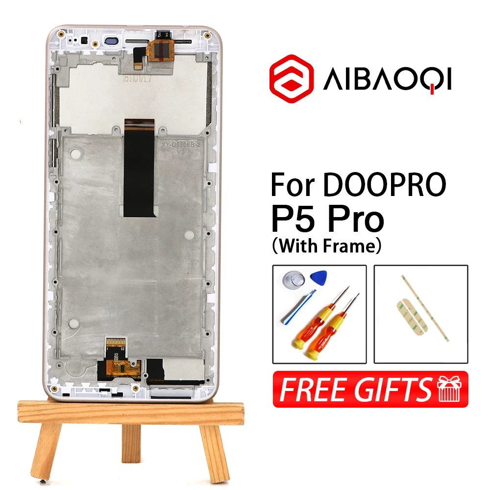 AiBaoQi 5,5 дюймовый сенсорный экран+ 1280x640 ЖК-дисплей+ рамка в сборе Замена для Doopro P5 Pro Android 8,1