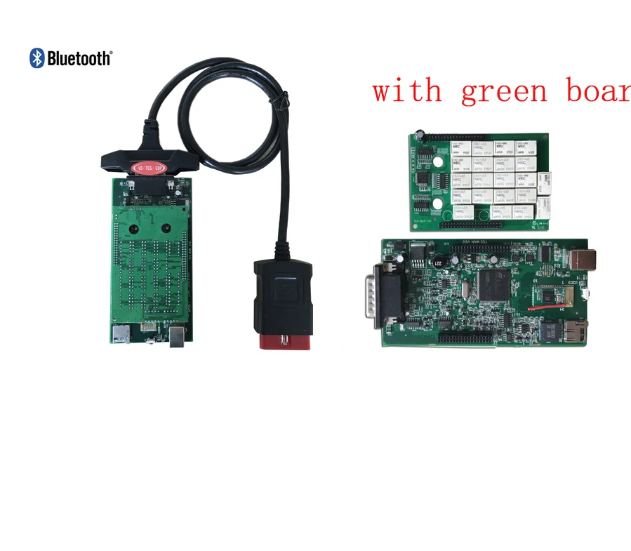 

Wholesale 2014R2 with Keygen/201501 with bluetooth for VD TCS CDP Pro Plu car and truck diagnostic tool with NEC relays green